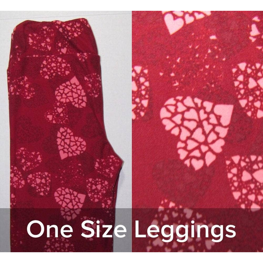 Valentine  LuLaRoe Leggings, One Size, NWT